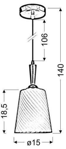 Závesná stropná lampa 1X60W E27 biela GOYA