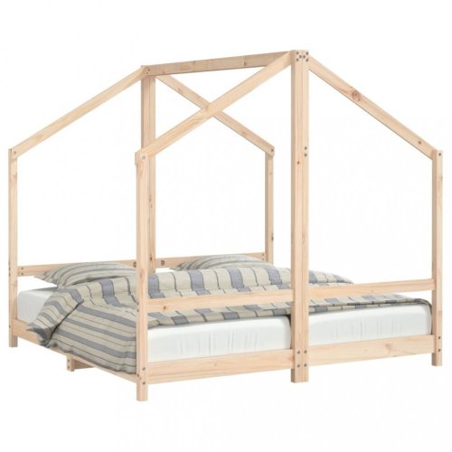 Dvojitá detská domčeková posteľ Dekorhome - ROZMER LÔŽKA: 80 x 200 cm