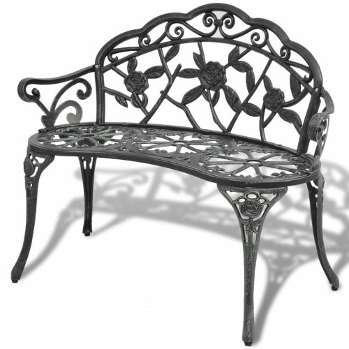 Zahradní lavice 100 cm litý hliník Dekorhome
