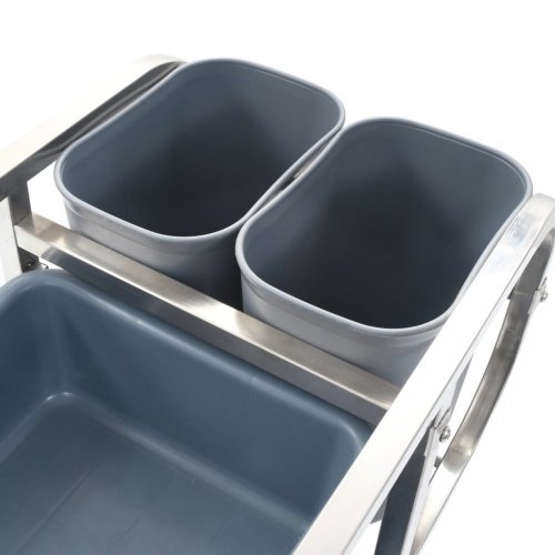 Kuchyňský vozík s boxy nerezová ocel / plast Dekorhome