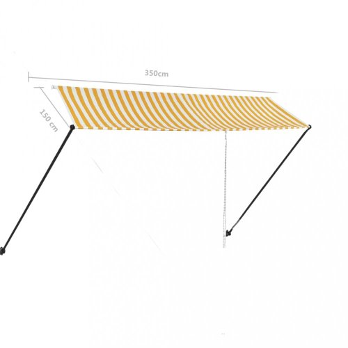 Zatahovací markýza s LED světlem 350x150 cm Dekorhome