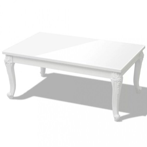 Konferenční stolek bílá vysoký lesk Dekorhome