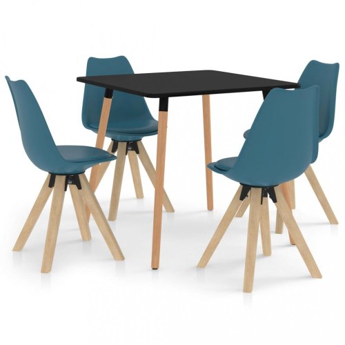 Jídelní set 4+1 buk / umělá kůže / plast Dekorhome