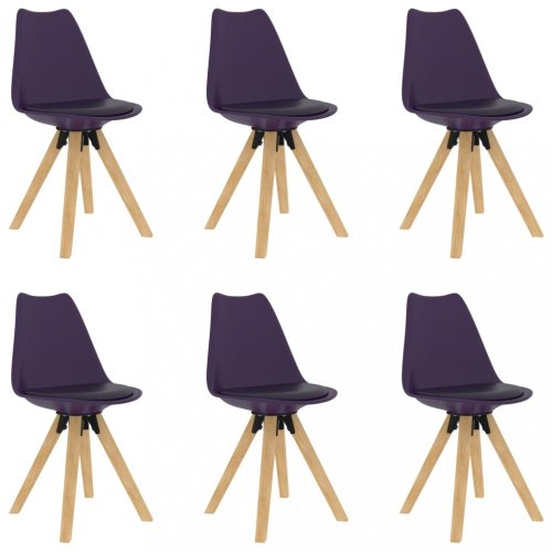 Jídelní set 6+1 buk / umělá kůže / plast Dekorhome