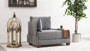Kreslo / Jednomiestna pohovka Fly Armchair Left - Grey
