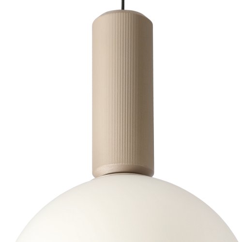 Lampa wisząca Testa beżowa klosze kule nad stół do jadalni 3xG9