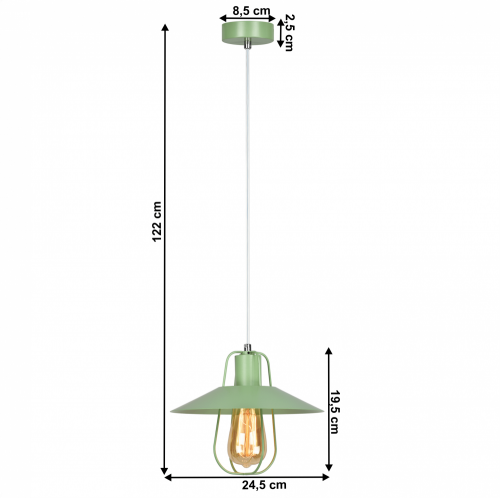 Závesná lampa TINAN - BAREVNÁ VARIANTA: Zelená