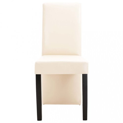 Jedálenská stolička 4 ks umelá koža / drevo Dekorhome - BAREVNÁ VARIANTA: Krémová