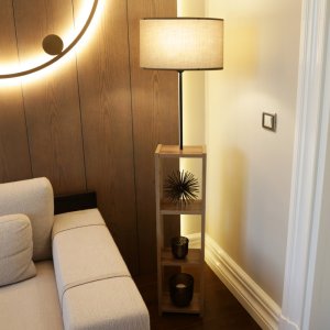 Dřevěná stojací lampa AYD-3150