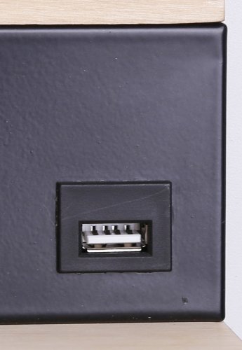 Nástenná lampa Anet, drevená+čierna s poličkou, 4000k