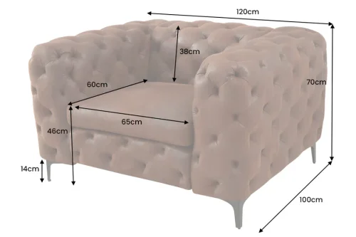 Chesterfield křeslo ZETHOS Dekorhome