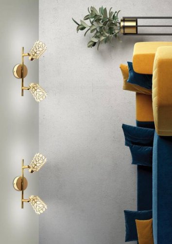 Nástenná lampa 2xG9 mosadz YORK