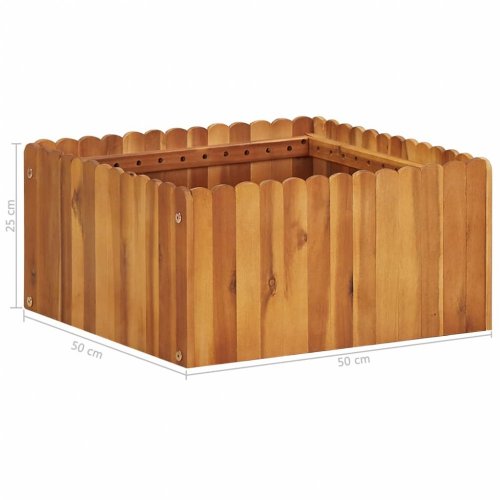 Zahradní truhlík akáciové dřevo Dekorhome - ROZMĚR: 100x100x25 cm