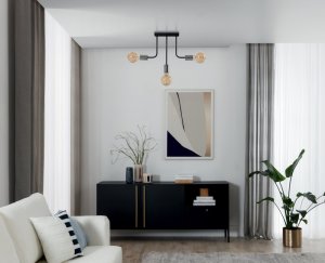 Indigeo 48x42x8cm lustr 3 černý