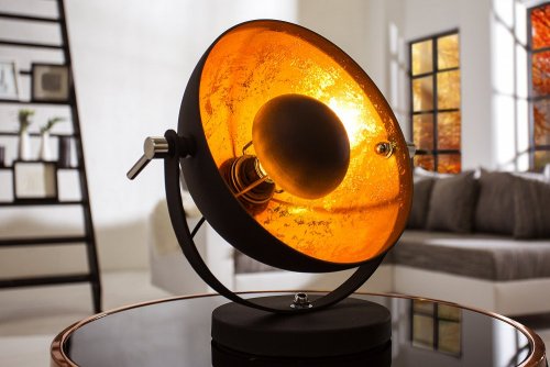 Stolová lampa BRUSEL Dekorhome - BAREVNÁ VARIANTA: Čierna / zlatá