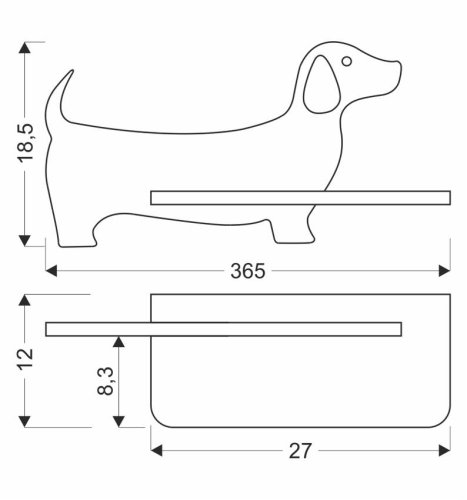 Dětská nástěnná lampička DOG LED