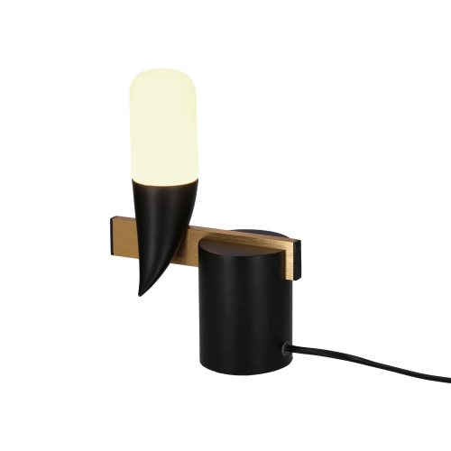 Nástěnná lampa černáLED 5,4W 20cm Sakai Ledea