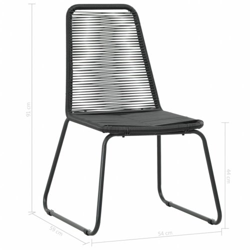 Zahradní jídelní židle 2 ks černá