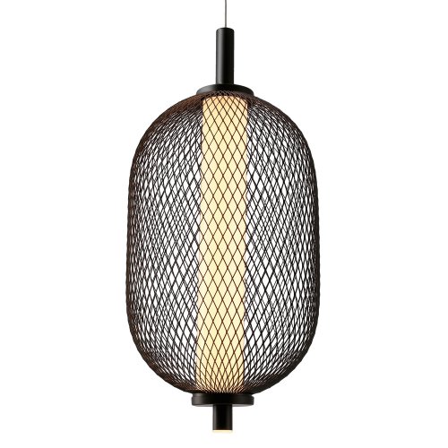 Závesná lampa PUMA s drôteným tienidlom 15 x 30 cm – dizajnová stolová LED lampa 3000K