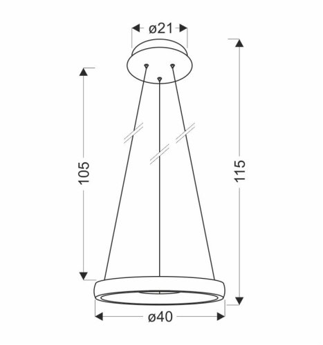ZÁVESNÁ LAMPA HASHIM 40CM MATNÁ TMAVO ZLATÁ 22W LED KRYŠTÁLY ČÍRE