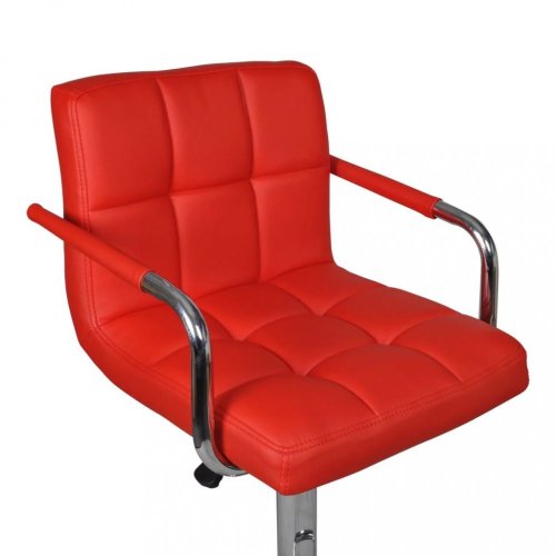 Barová židle 2 ks umělá kůže / chrom Dekorhome - BAREVNÁ VARIANTA: Hnědá