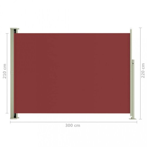 Zatahovací boční markýza 220x300 cm Dekorhome - BAREVNÁ VARIANTA: Červená