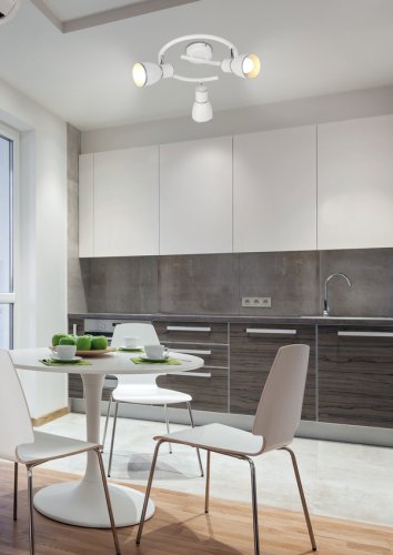 Stropné svietidlo biele/chrómové špirálové 3xE14 Fido