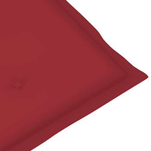 Zahradní židle 4 ks teak / látka Dekorhome - BAREVNÁ VARIANTA: Bílá / červená