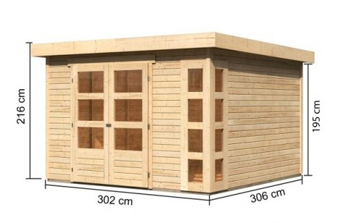 Dřevěný zahradní domek KERKO 6 Dekorhome