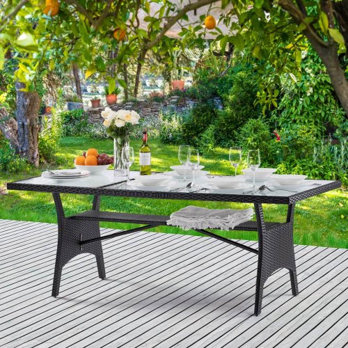 Zahradní stůl 190 cm - BAREVNÁ VARIANTA: Černá