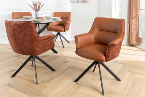 Otočné jedálenské kreslo 2 ks KEUS Dekorhome