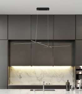 Nastaviteľná závesná lampa čierna LED 23W 4000K Thasos Apeti
