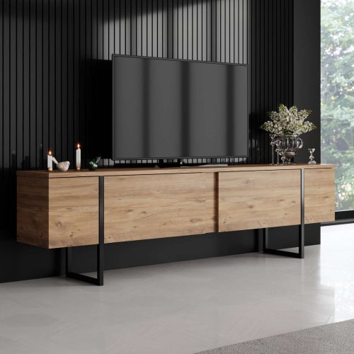 TV stolek Luxe - Atlantic Pine, Black