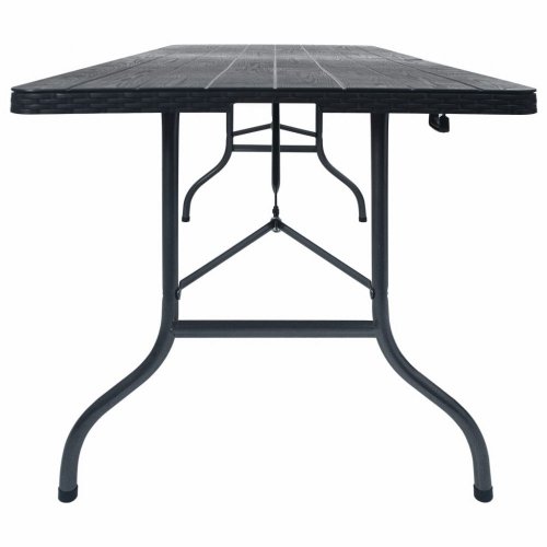 Skládací zahradní stůl 180 cm černá Dekorhome