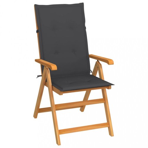 Skládací zahradní židle s poduškami teak / látka Dekorhome