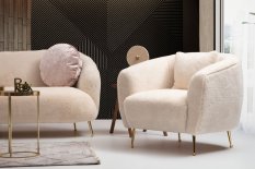 Kreslo ušiak Istiridye - Beige