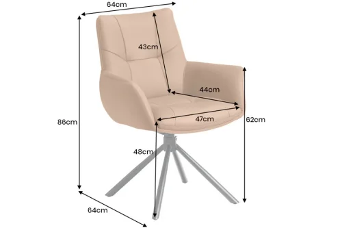 Otočné jedálenské LEGEY GYES 2 ks Dekorhome