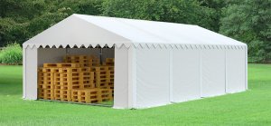 Skladový stan 6x8m bílá PREMIUM
