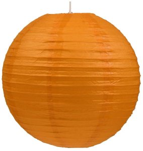 Papierové tienidlo na lampu Cocoon Ball oranžové
