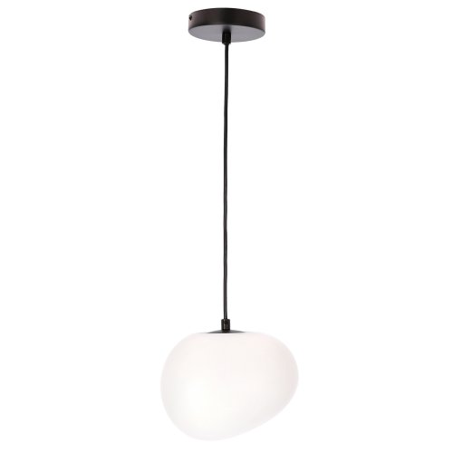 Závěsná lampa STONES 20 cm v japonském stylu - s bílým stínidlem inspirovaným kamenem - minimalistické stropní osvětlení do obývacího pokoje E27