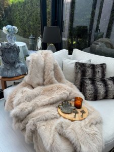 Sofa Shawl Lolita 200x75 - Beige