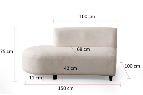 Rohová sedacia súprava / Rohová pohovka Pars Cream (L1 + 01 + 1R) - Corner v2