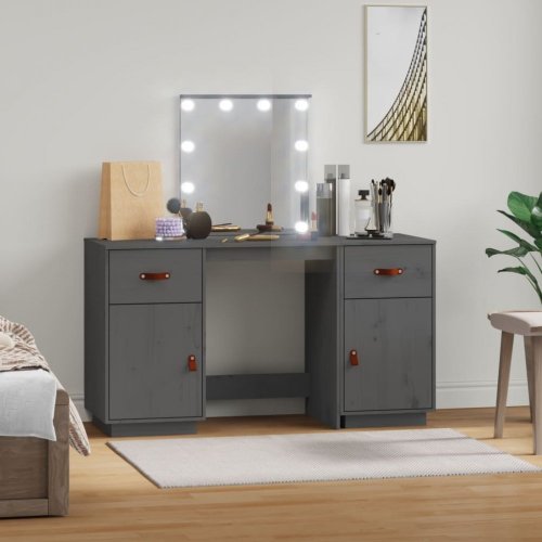 Toaletní stolek s LED osvětlením Dekorhome