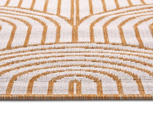 Kusový koberec Pangli 105849 Ochre – na ven i na doma 120x170 cm