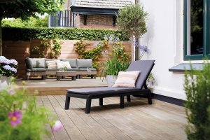 Zahradní lehátko s poduškou ATLAS