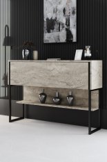 Komoda Luxe - Travertine, Black