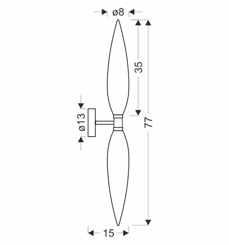 Kinkiet Nordic czarny ze złotymi szklanymi kloszami 2xG9