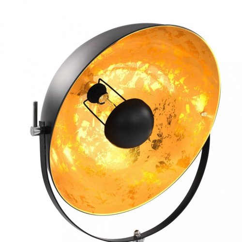 Stojací lampa černá / zlatá Dekorhome - PRŮMĚR: 41 cm