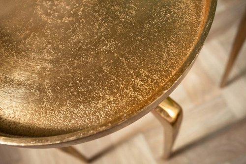Odkládací stolek 2 ks ARIADNA Dekorhome - BAREVNÁ VARIANTA: Zlatá