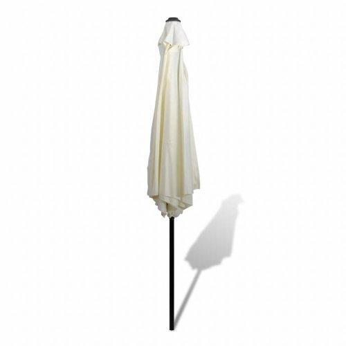 Zahradní slunečník s kovovou tyčí Ø 300 cm - BAREVNÁ VARIANTA: Bílá